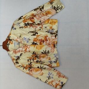 Worthington Floral Blazer - Cream and Orange